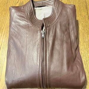 St Michael Leather Jacket with Zipper